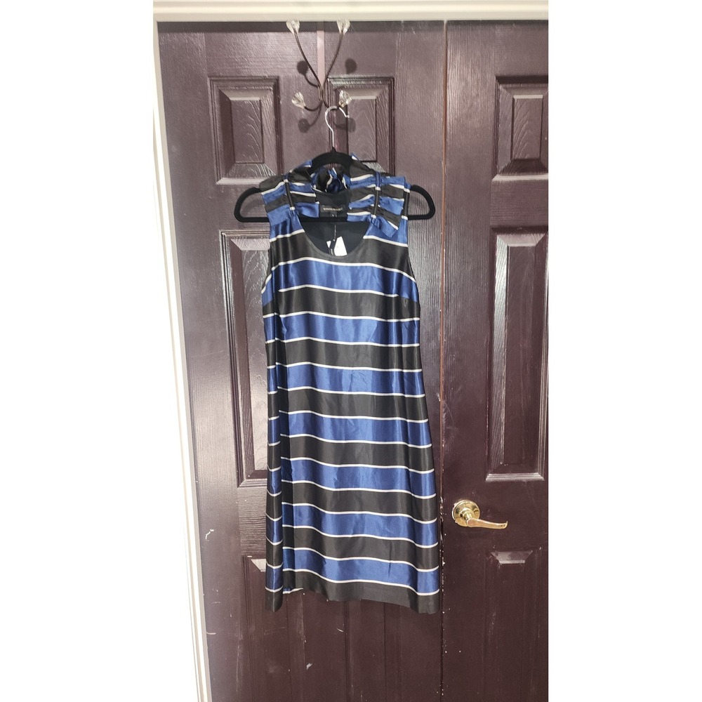 Banana Republic Shift Dress Womens 8 Blue Striped New With Tags